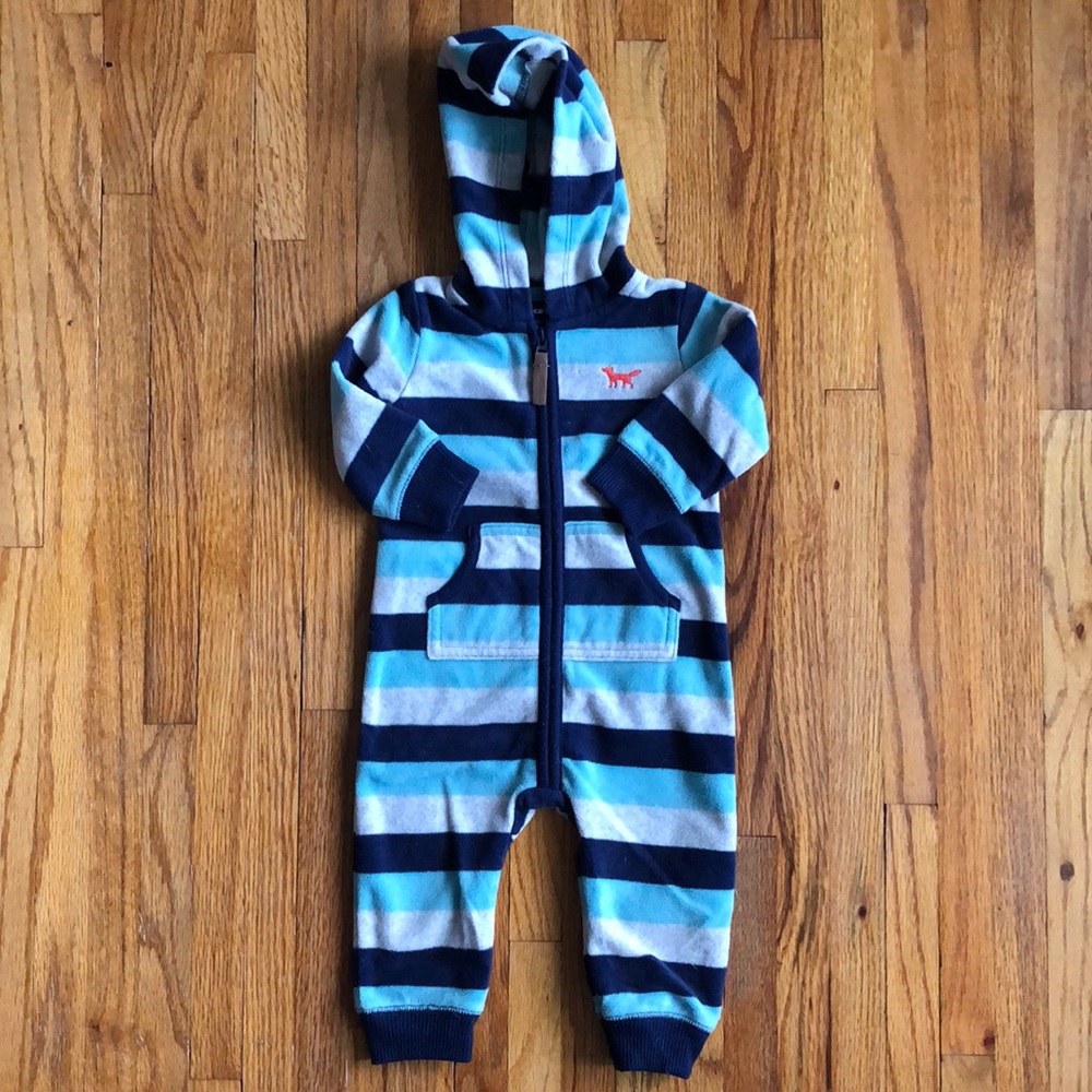 carter’s | fleece hooded bodysuit | 6 months